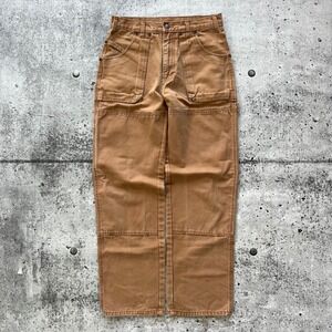 Dickies Pants Mens 30x30 Brown Distressed Double Knee Work Utility Canvas